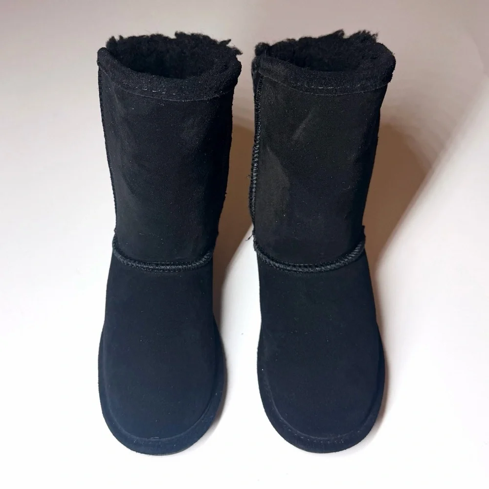 Bearpaw Girl's Boshie Black Suede Water Resistant Boots - Size 13